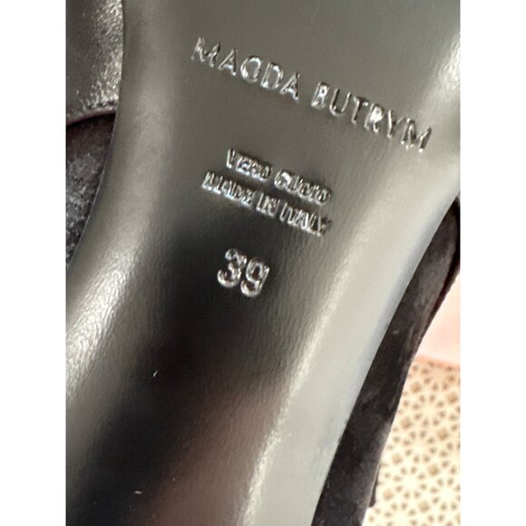 Magda Butrym Knee High Boots in Black 39 With Box Womens Suede Leather - Picture 10 of 13